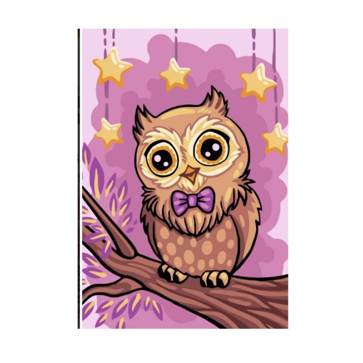 Рисование по номерам арт.SA045 "Совушка" 20х30