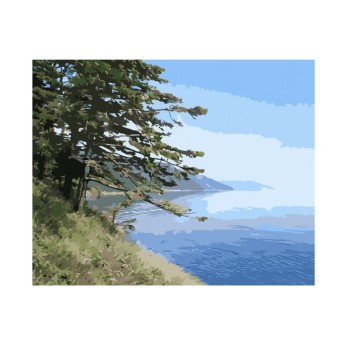 Рисование по номерам арт. A025 "Байкал Листвянка" 40х50