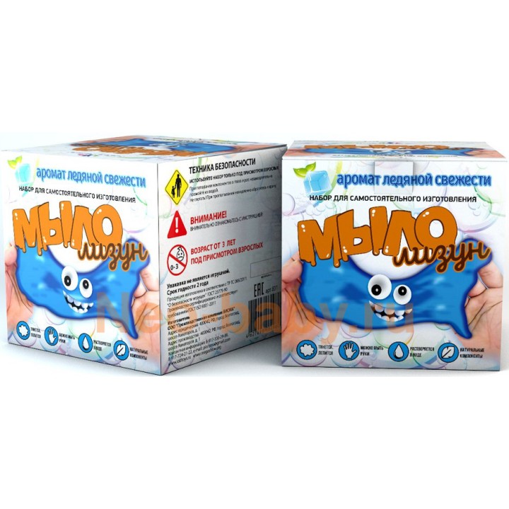 Юный химик арт.831 набор для опытов и экспериментов "Мыло-лизун "Ледяная свежесть" /12