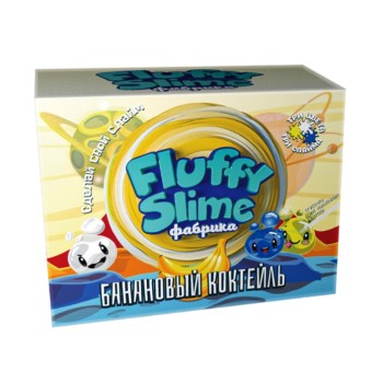 Юный химик арт.889 Слайм "Fluffy Slime фабрика. Банановый коктейль" /12