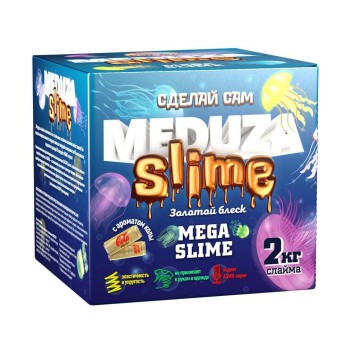 Юный химик арт.901 набор для опытов и экспериментов "Meduza Slime. Золотой блеск"