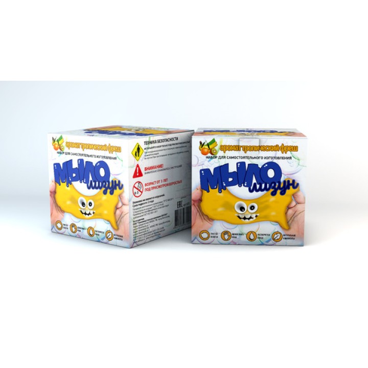 Юный химик арт.835 набор для опытов и экспериментов "Мыло-лизун "Тропический фреш" /12