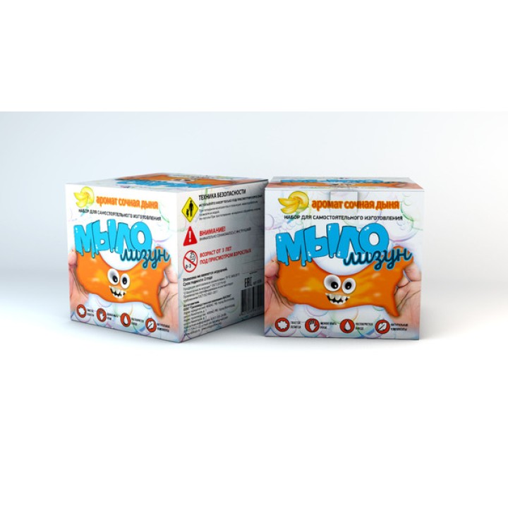 Юный химик арт.836 набор для опытов и экспериментов "Мыло-лизун "Сочная дыня" /12