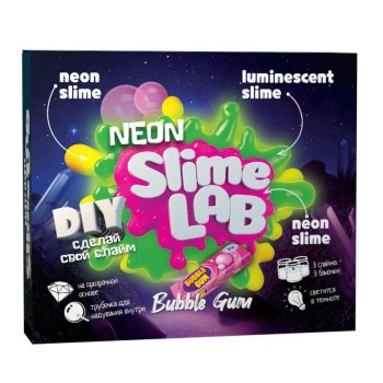 Юный химик арт.866 Слайм "Slime lab. Neon. Бабл гам" /12