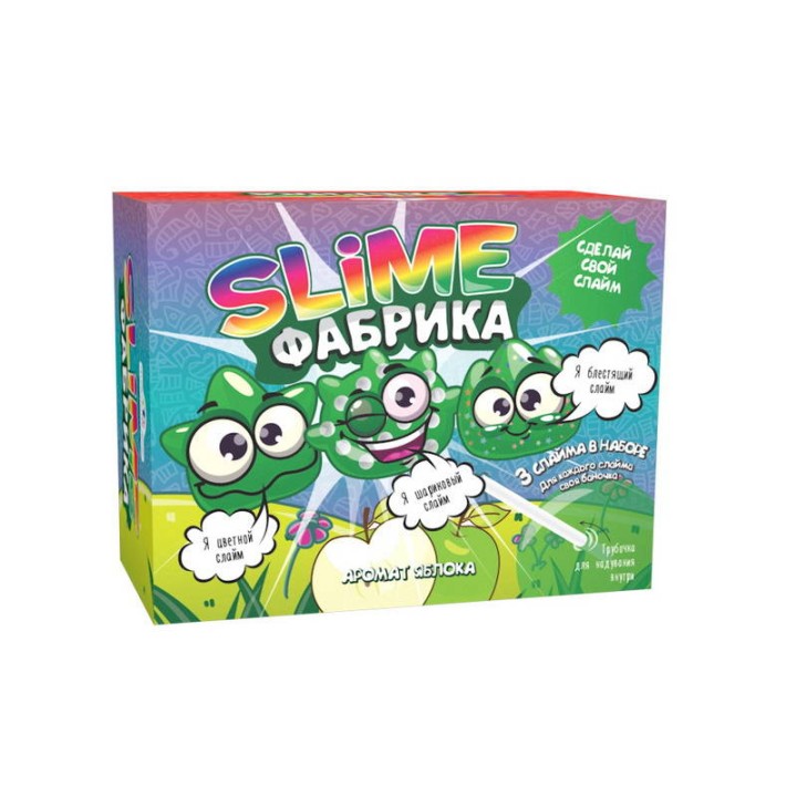 Юный химик арт.514 набор для опытов и экспериментов Слайм фабрика "Яблоко"
