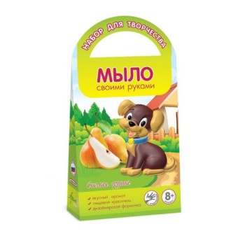 Развивашки.С0219 Мыло своими руками "Спелая груша", с формочкой Щенок. 1/44