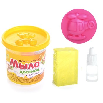 Развивашки.С0244 Мыло своими руками цветное, в банке "Ананас", 1/40