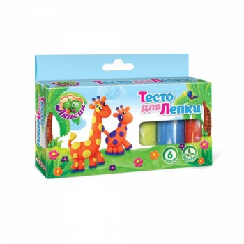Развивашки.П101 Тесто для лепки в коробке 6 цветов, 150гр /45