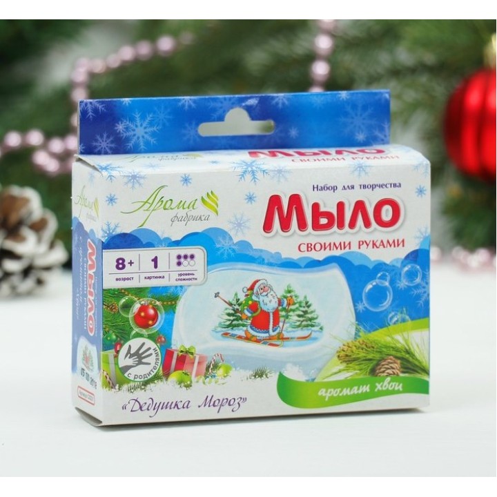 Развивашки.С0231 Мыло своими руками с картинкой "Дед мороз", 1/57 (Новый год)