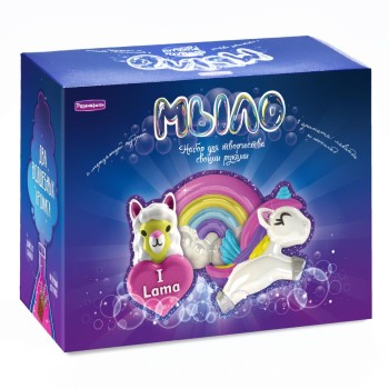 Развивашки.С0258 Мыло своими руками "Единорог, лама и радуга" 1/28