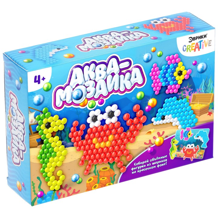 Эврики. Аквамозаика для детей "Морской мир" арт.4378605
