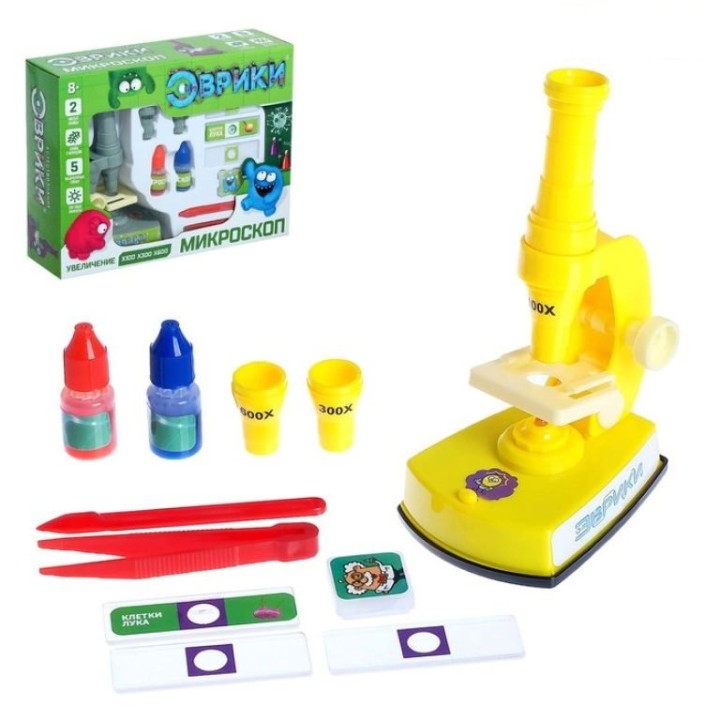 Эврики. Микроскоп со световыми эффектами и сменными линзами арт.SL-00474/2486820