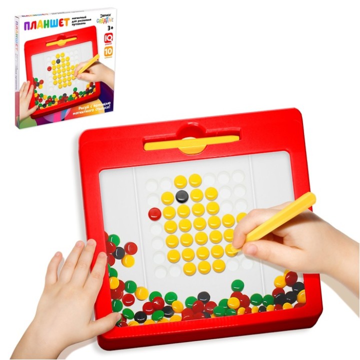 Эврики. Планшет магнитный для рисования пуговками маленький арт.4311444