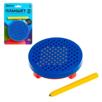 Эврики. Планшет обучающий "Магнитное рисование" 120 отверстий, с креплением цвет синий арт.6534381