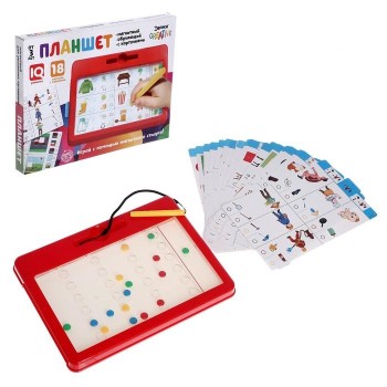 Эврики. Магнитный планшет обучающий с карточками, 18 карточек арт.5278278