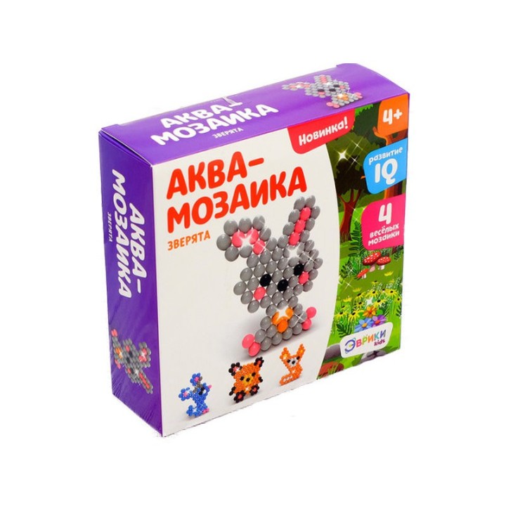Эврики. Аквамозаика для детей "Лесные зверята" арт.2933736