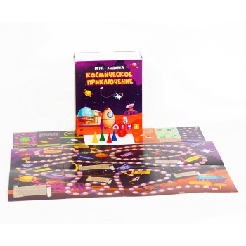 Ракета. Игра-ходилка с карточками "Космическое приключение" в кор. арт.Р2510