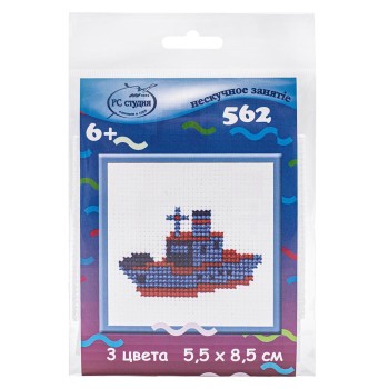Ракета. Набор для вышивания "Кораблик" арт.562 3 цвета 5,5х8,5 см