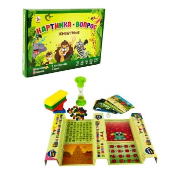 Ракета. Настольная игра "Картинка вопрос Животные" арт.Р3104