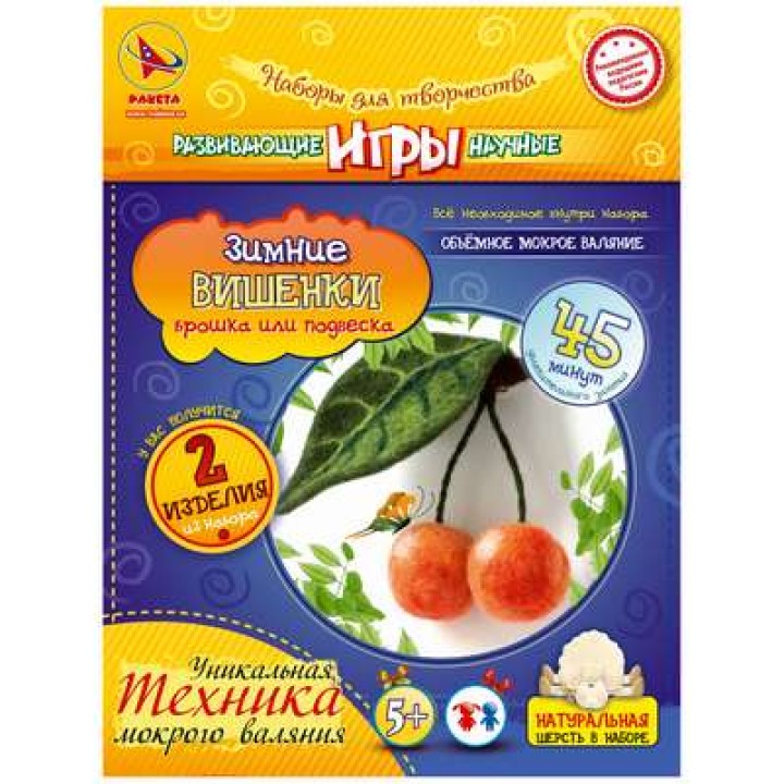 Ракета. Игрушка-набор "Валяние. Зимние Вишенки" арт.В48102/Р2025