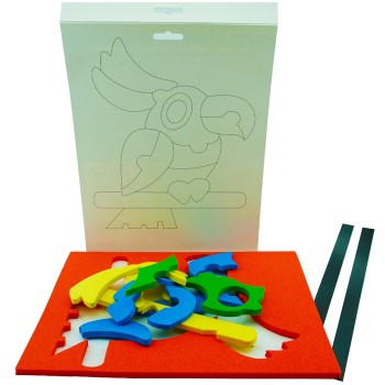 Ракета. Мягкие пазлы с магнитом "Магнитики. Попугай" арт.Р153