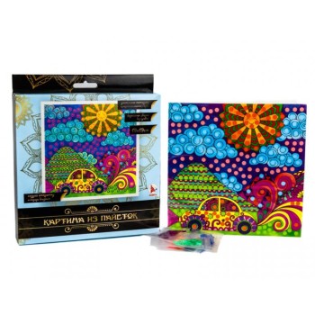 Ракета. Картина из пайеток набор14 "Машина" (индийский стиль) арт.Р2824