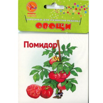 Ракета. Карточки для развития ребенка двухсторонние "Овощи" арт.Р-2125