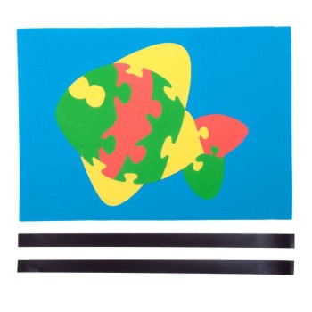 Ракета. Мягкие пазлы с магнитом "Магнитики. Рыба" арт.Р115