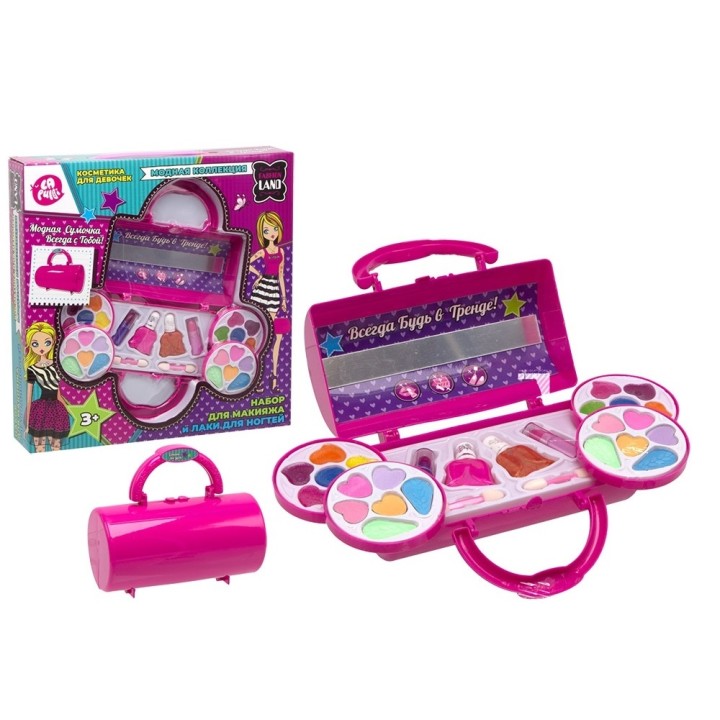 Lapulli Kids. Набор детской декоративной косметики (тени, лак для ногтей, блеск для губ) арт.121008
