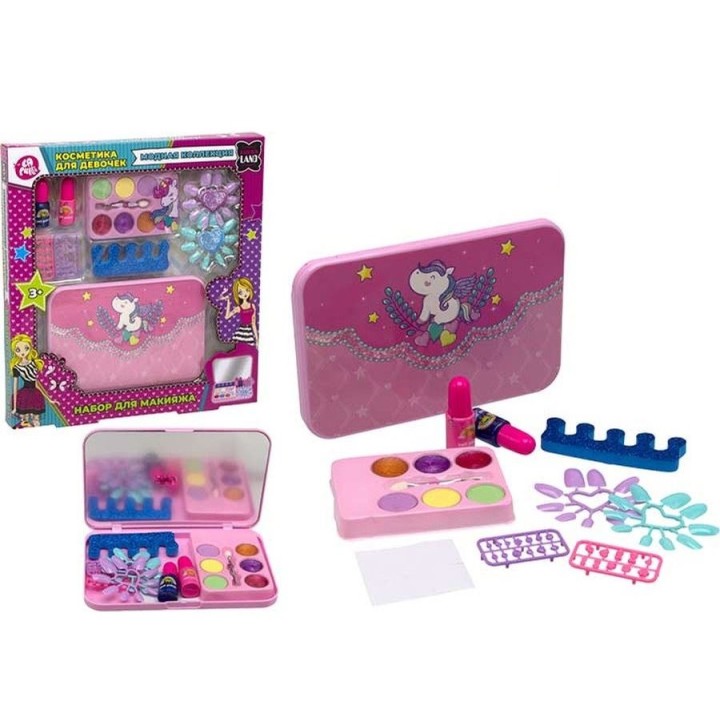 Lapulli Kids. Набор детской декоративной косметики (лак д/ногтей,тени,блеск для губ) арт.4607954210