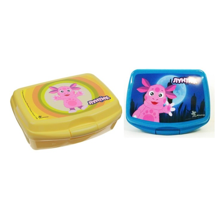 Той Трейд. Бутербродница "Лунтик" 17*14*6 см. арт.PCL-0193-RY-3/PCL-0193-RY-4/RY-2 (пластик)