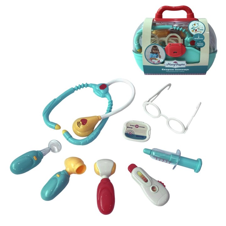 Mary Poppins. Медицинский набор "Скорая помощь" в чемоданчике 8 предм, арт.453210