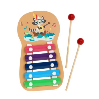 MAPACHA. 649174 Ксилофон "Звуки озера" 20 см. бежевый