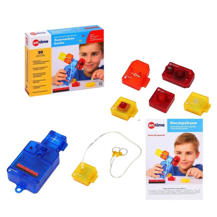 OnTime. Электронный конструктор Логические блоки "Logiblocs" 30 проектов арт.70021