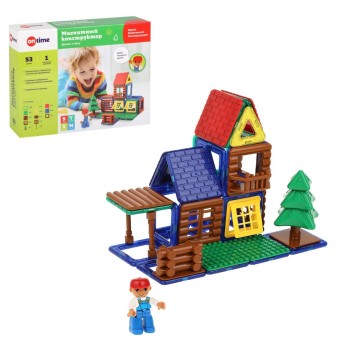 OnTime. Магнитный конструктор "Домик в лесу" 53 детали, для мальчиков арт.45050