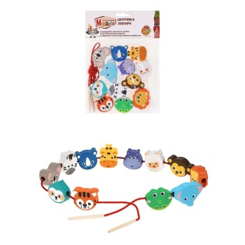 MAPACHA. 76856 Шнуровка "Зоопарк" 12 дет.