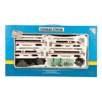 Голубая стрела. Железная дорога арт.87180 "Скоростной поезд" 39 дет. свет, звук