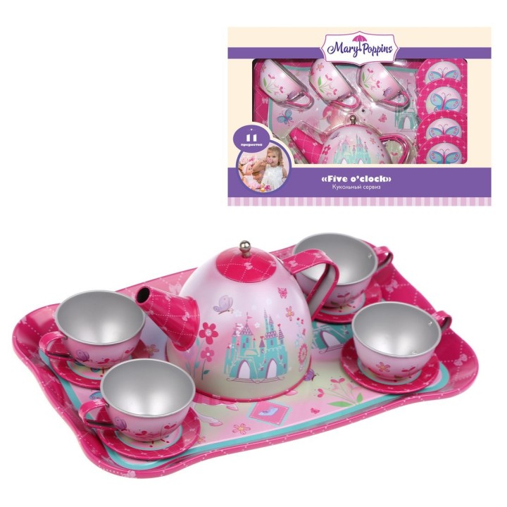 Mary Poppins. Набор мет. посуды арт.453222 "Принцесса" 11 пр.