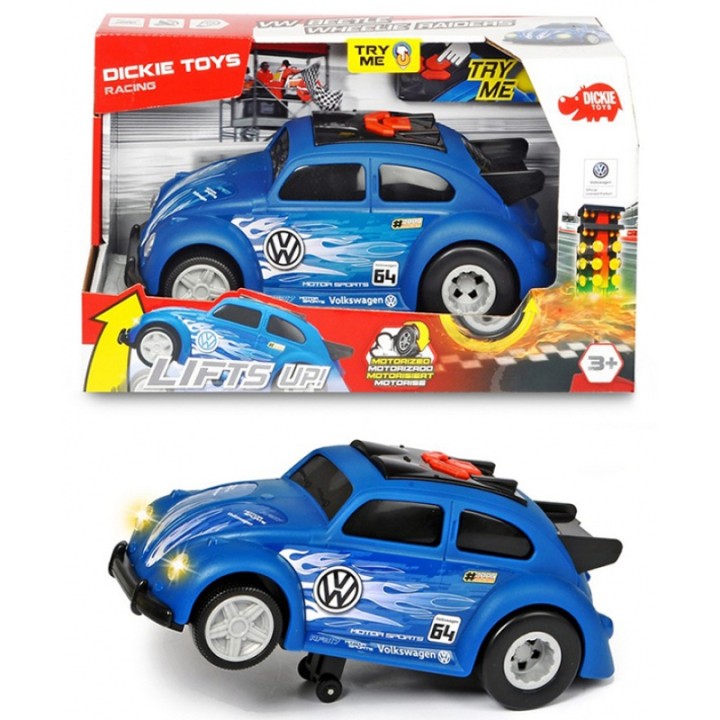 Dickie toys.Рейсинговый автомобиль "VW Beetle" моторизир. 25,5 см свет звук арт.3764011