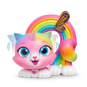 Gulliver.Радужно-бабочково-единорожная кошка "Радуга" (фигурка) арт.40140