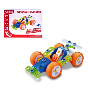 Gulliver.Гибкий конструктор Fun Red. "Гоночная машина" 60 дет. арт.FRCF010
