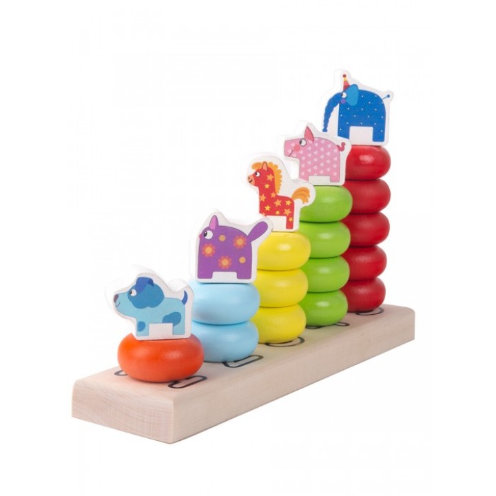 Gulliver.Пирамидка "Деревяшки" (дерево) арт.19WPR01