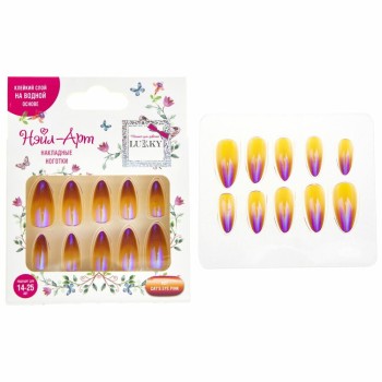Lukky арт.Т21069 Нэйл-Арт Набор "#21 Cat's Eye Pink" 10 наклад.ногтей на клеевой основе,14-25 лет