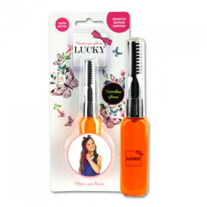 Lukky арт.Т11930 Тушь д волос, неоновые цвета: оранжевый