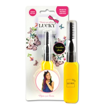 Lukky арт.Т11934 Тушь д волос, неоновые цвета: желтый, на блистере, объём 15 мл.