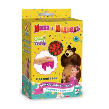 Слайм тайм. Набор "Маша и Медведь" - "День варенья", в кор. 15,5х10,5х4,7 см арт.Т16609