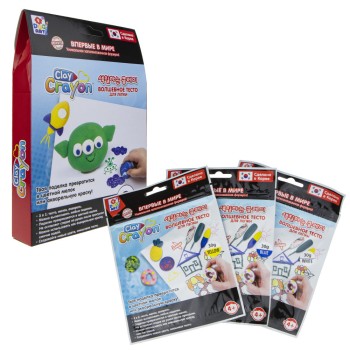 Clay Crayon. Набор тесто-мелков "Инопланетянин" (3 цвета по 30 гр) в кор. 13,9x19x3 см арт.Т19011