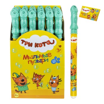 Мыльные пузыри арт.Т17743 "Три Кота" колба в термоплёнке, 120 мл.(поштучно) /24
