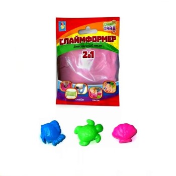 Слаймформер. В пакете с европодвесом с 1 формочкой, 150 гр 12 цветов в асс. арт.Т16542