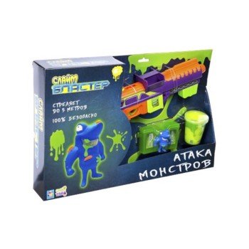 Слайм Бластер "Атака монстров" арт.Т15830 (в компл. бластер, мишень, слизь 120 г)
